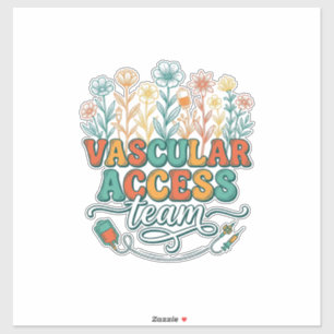 Sticker Équipe d'accès vasculaire Floral Conception de che