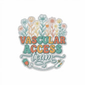 Sticker Équipe d'accès vasculaire Floral Conception de che (Devant)