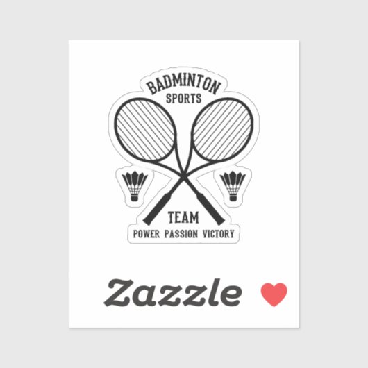 Sticker Équipe de badminton (Feuille)
