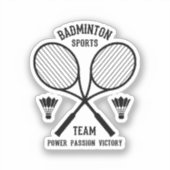 Sticker Équipe de badminton (Recto)