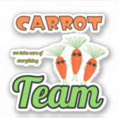 Sticker Équipe de carottes drôle (Devant)