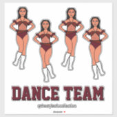 Sticker Équipe de danse personnalisée Cosmos de chocolat # (Feuille)