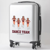 Sticker Équipe de danse personnalisée Cosmos de chocolat # (Sur valise)