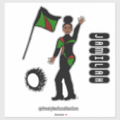 Sticker Équipe de drapeaux Style GRB #1 (Feuille)