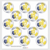 Sticker équipe de football d'or bleu ensemble d'idées cade (Feuille)