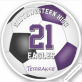 Sticker équipe de football esprit enfants violet couleurs (Devant)