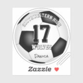 Sticker équipe de football esprit filles garçons nom de l' (Feuille)