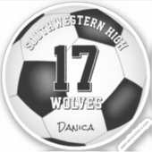 Sticker équipe de football esprit filles garçons nom de l' (Devant)