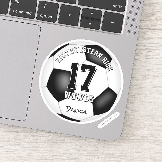 Sticker équipe de football esprit filles garçons nom de l' (Détail)