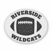 Sticker Équipe de football noir personnalisé (Devant)