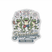 Sticker Équipe de grenouille de liberté Conception de chem (Devant)