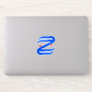 Sticker Équipe de lettre athlétique personnalisable Z