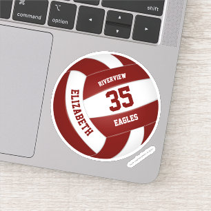 Sticker équipe de maroon blanc couleurs filles garçons vol