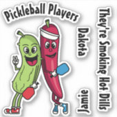 Sticker Équipe de Pickleball de Picket Picket de Poivre et (Devant)