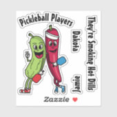 Sticker Équipe de Pickleball de Picket Picket de Poivre et (Feuille)