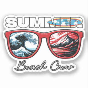 Sticker Équipe de plage d'été - Vibes d'été
