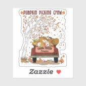 Sticker Équipe de prélèvement citrouille (Feuille)