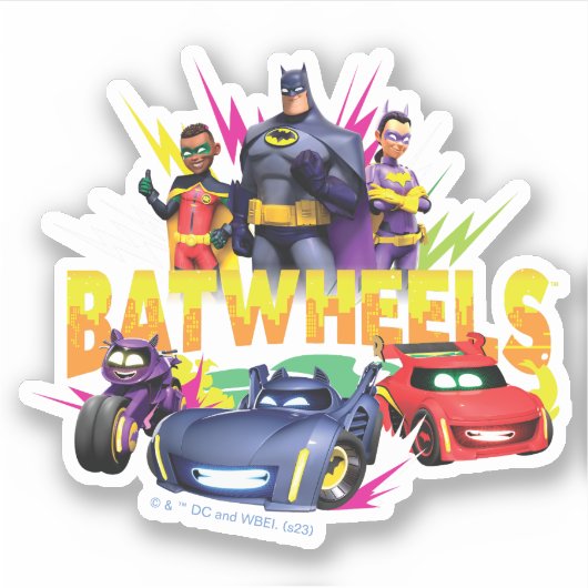 Sticker Équipe de superhéros Batwheel™ (Devant)