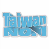 Sticker équipe de taïwan-no-1_BLUE_ taiwan (Devant)