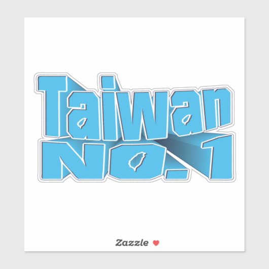 Sticker équipe de taïwan-no-1_BLUE_ taiwan (Feuille)