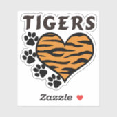 Sticker Équipe de Tigers (Feuille)