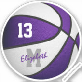 Sticker équipe d'école blanche pourpre esprit enfants bask (Devant)