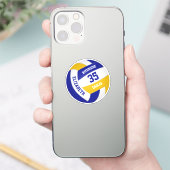 Sticker équipe d'or bleu couleurs filles garçons volley (Téléphone)