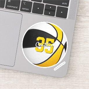 Sticker équipe d'or noir couleurs enfants basketball