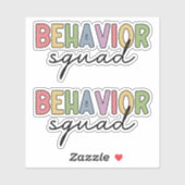 Sticker Équipe du comportement | Thérapiste comportemental (Feuille)