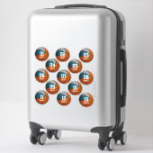Sticker Équipe gris turquoise couleurs cadeaux ensemble de (Sur valise)