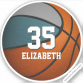 Sticker Équipe gris turquoise couleurs filles garçons bask (Devant)