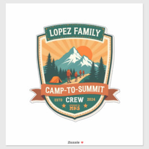 Sticker Équipe Lopez Family Camp-To-Summit Crew Vintage Ra