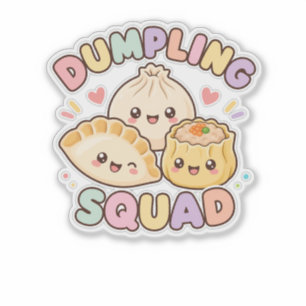 Sticker Équipe Mignonne de Raviolis, Cadeau pour Amateur d