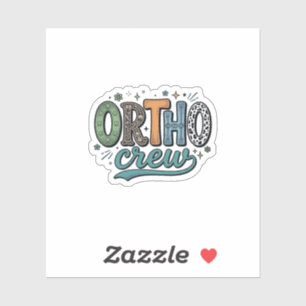 Sticker Équipe Ortho Vintage Équipe Dentaire Vector Design