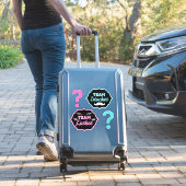 Sticker Equipe Staches ou Lashes Rose|Blue Gender Revela (Valise Insitu)