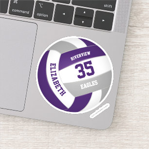 Sticker équipe violet gris couleurs filles garçons volley-