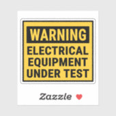 Sticker Équipement électrique d'avertissement en cours d'e (Feuille)