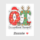 Sticker Ergothérapeute Noël, OT OTA Noël (Feuille)
