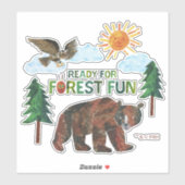 Sticker Eric Carle | Prêt pour le plaisir des forêts (Feuille)