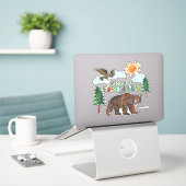 Sticker Eric Carle | Prêt pour le plaisir des forêts (Ordinateur portable sur le bureau)