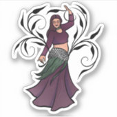 Sticker Erin Belly Dancer Bourgogne Bellydance (Devant)