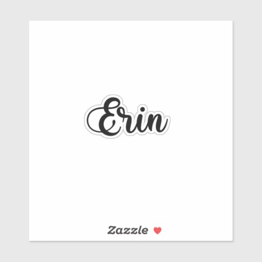 Sticker Erin Nom - Calligraphie manuscrite (Feuille)