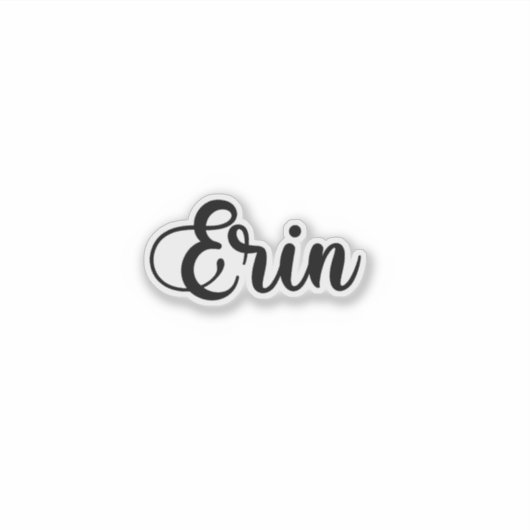 Sticker Erin Nom - Calligraphie manuscrite (Devant)