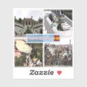 Sticker ES Barcelona - Parc Guell (Feuille)