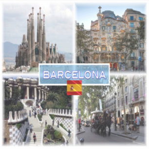 Sticker ES Barcelona - Sagrada Familia - Casa Batllo