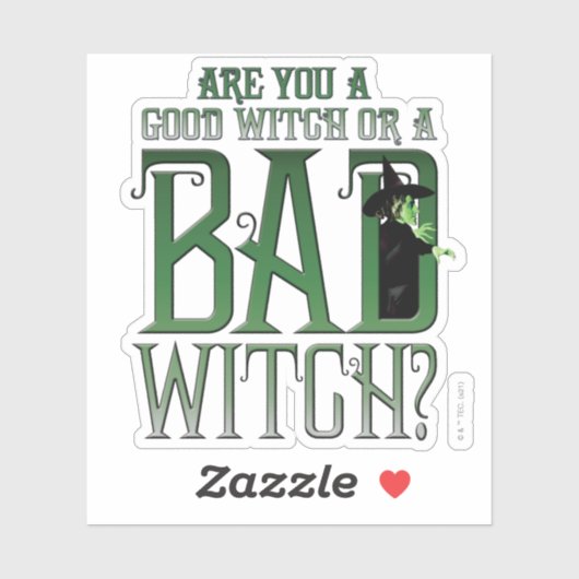 Sticker Es-Tu Une Bonne Sorcière Ou Une Mauvaise Sorcière  (Feuille)