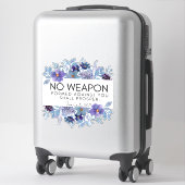 Sticker Esaïe 54:17 Aucune arme Écriture chrétienne Flore (Sur valise)