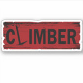 Sticker Escalade rocheuse vintage (Devant)