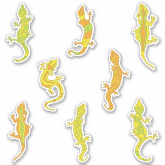 Sticker Escalade rock Geckos. (Devant)