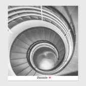 Sticker Escalier circulaire BW (Feuille)